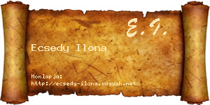 Ecsedy Ilona névjegykártya