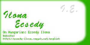 ilona ecsedy business card